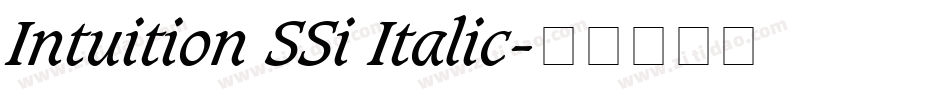 Intuition SSi Italic字体转换